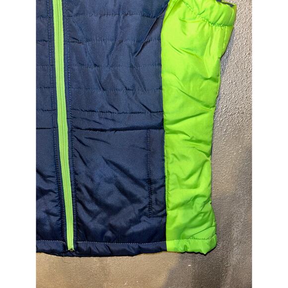 NFL Seattle Seahawks Blue Green Puffer Football Game Day Casual Vest - Picture 3 of 6